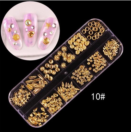 Multicolor Rhinestone Faux Pearl Glitter Nail Art Sequins Flake Manicure Decor