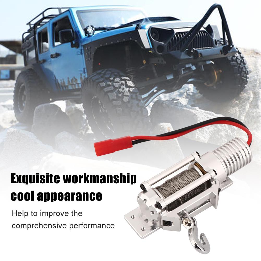 Full CNC Metal RC Winch Spare Upgrade Parts Accessories for 110 SCX10 Axial Crawler D90Silver