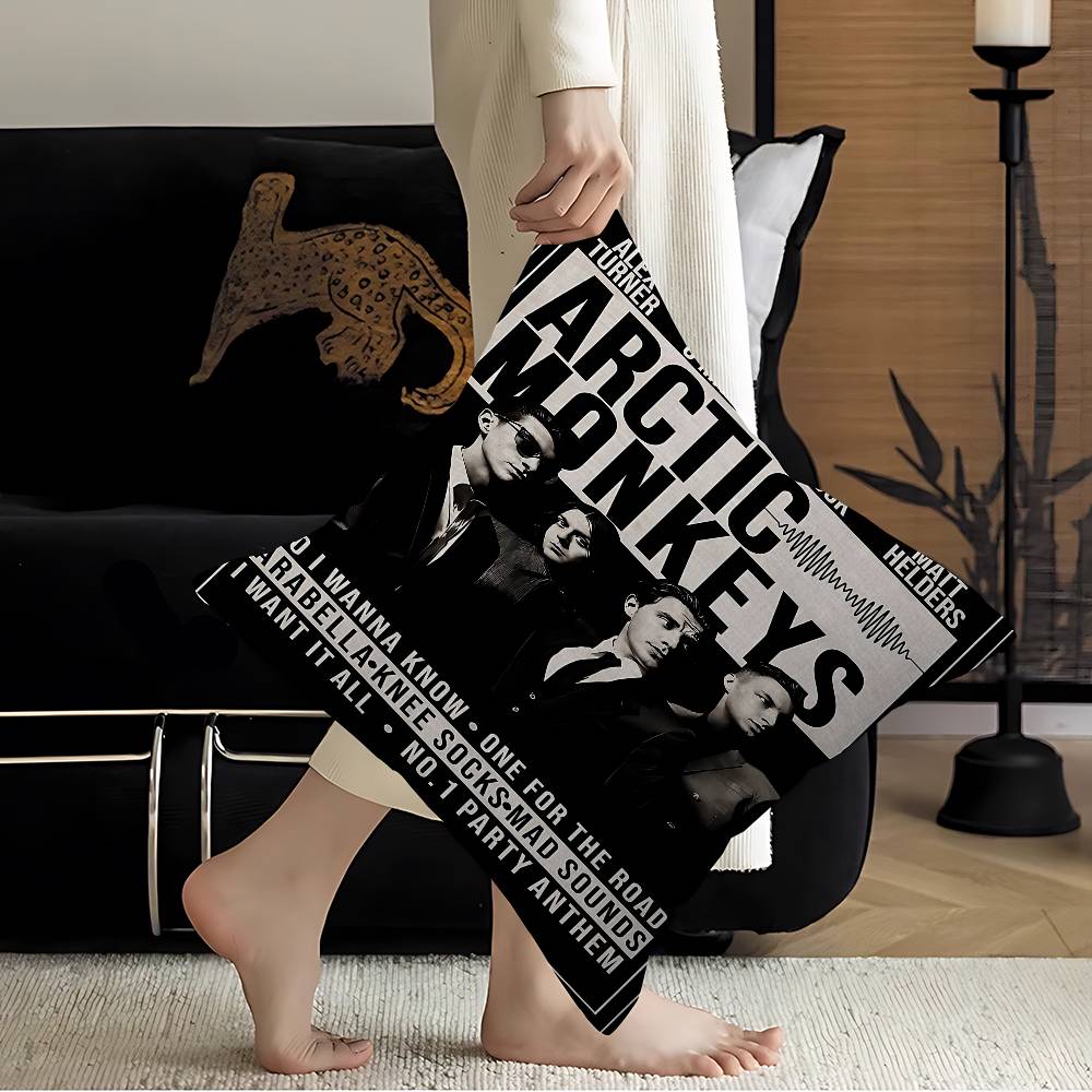 A-Arctic M-Monkeys Rock Band Cushion Cover Car Throw Pillow Case For Sofa Car Christmas Gift 40X40Cm 45X45Cm