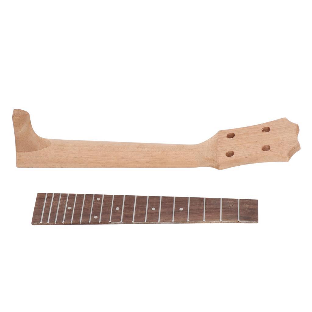 Ukulele Fretboard Neck Set Rosewood Okoume Wood Fingerboard Replacement for 4 String Musical Instrument 23in