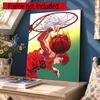Sakuragi Basketball Dunk Diamond Painting Round Diamond Mosaic Rhinestones Diamond Embroidery Craft Kit Wall Decor Without Frame