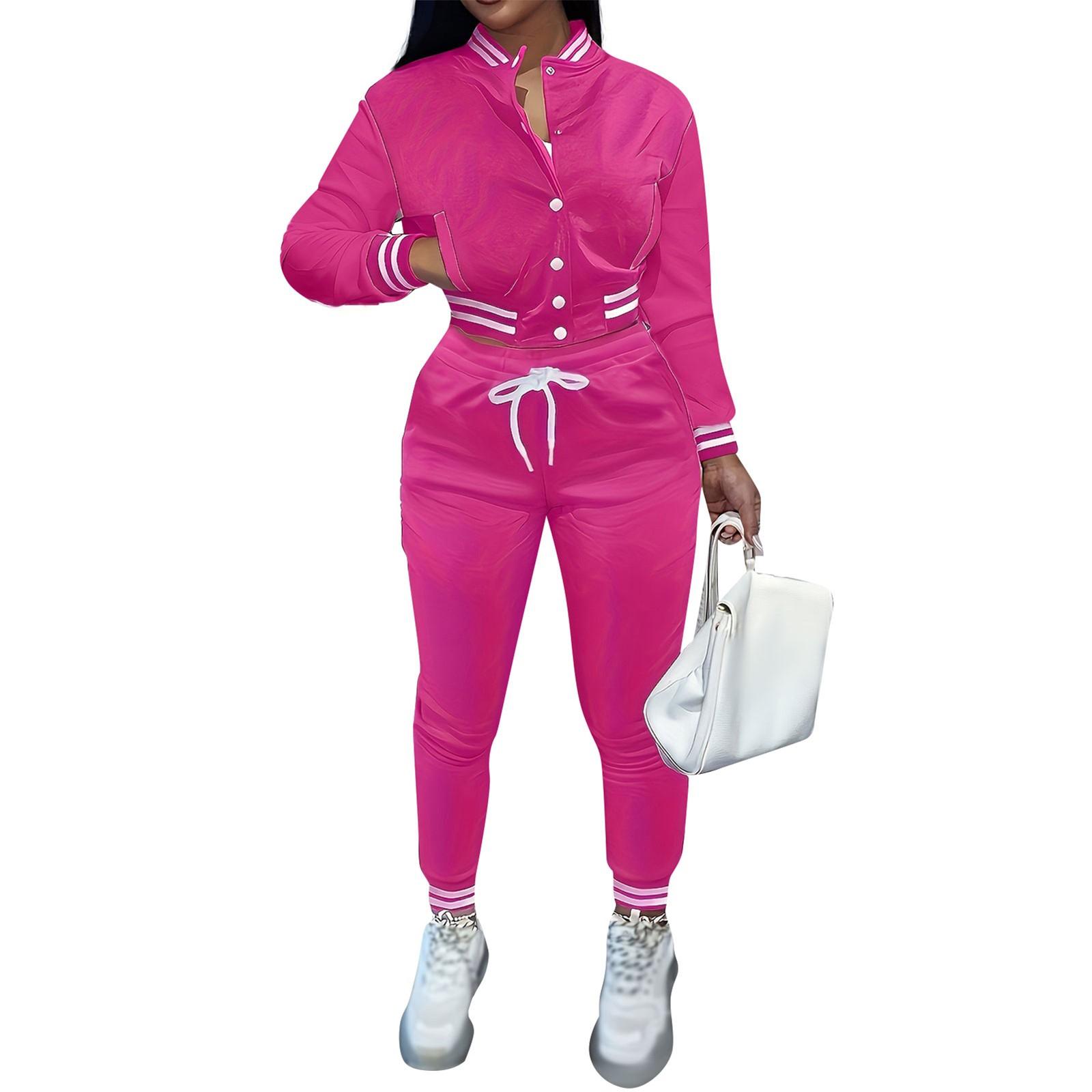 

Женский однотонный пиджак с шортами, однобортный комплект, короткий повседневный облегающий спортивный комплект XXL горячий розовый