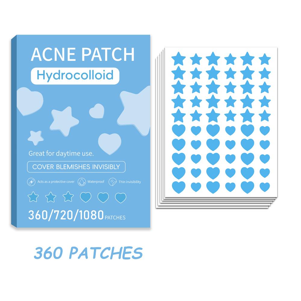 Colorful Heart/Star Acne Patch Gentle And Non-Irritating Fades Acne And Closes Pimple Removal Stickers Invisible Acne Care Patch