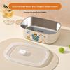 1Pcs Cartoon Pattern Heat Preservation Lunch Box Microwaveable Stainless Steel Partitioned Lunch Box For Student Office Use