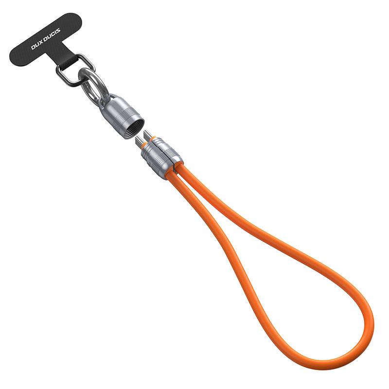 Dual Type-C & Lightning Zinc Alloy Silicone Lanyard Cable, 60W Fast Charger