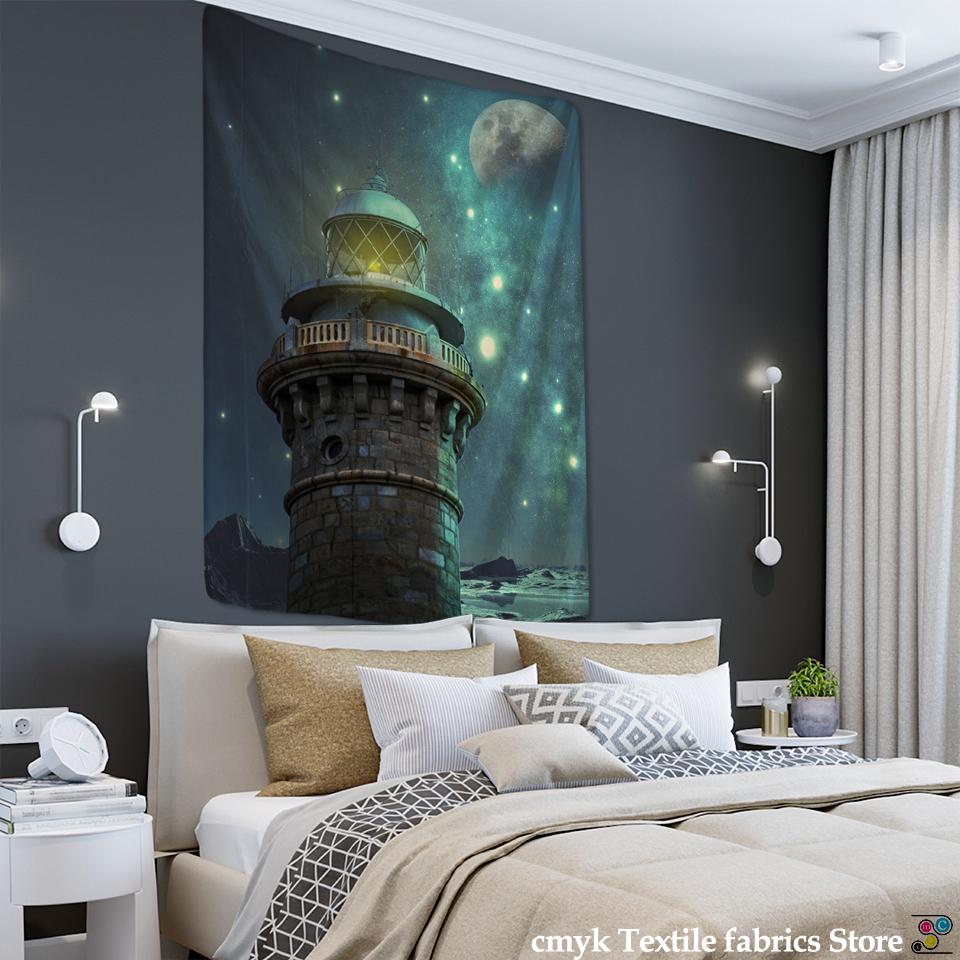 Science Fiction Oil Painting Tapestry Wall Hanging Bohemian Cartoon Hippie Psychedelic Carpet Art Room Home Decor