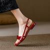 Fashion 2025 Summer Casual Flats Sandals Retro Simple Open-toed Red Leather Woven Belt Sandal Women Party Shoes Sandalias De Mujer