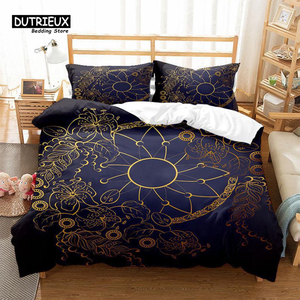 Comforter 3D Animal Totem Theme Black Bedding Set Tortoise Fish Gecko Phoenix Print For Kids Adults Room Decor
