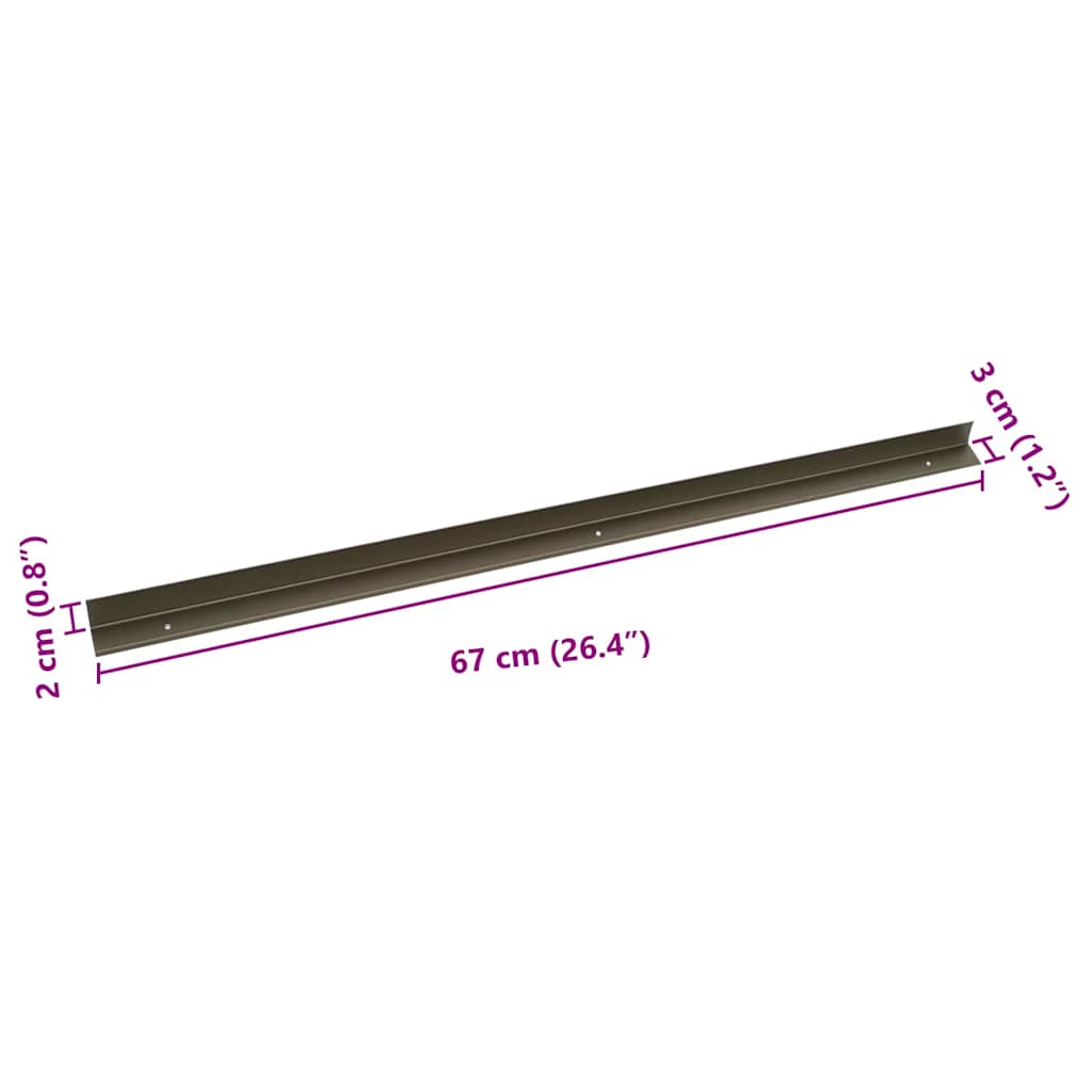 Stair Nosing Profiles 30 pcs Champagne 67 x 3 x 2 cm Aluminum