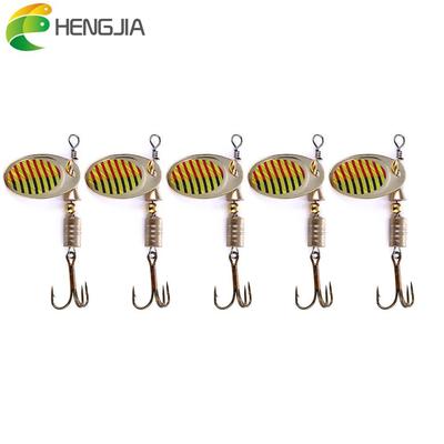 5 piezas HENGJIA 0.11oz/2.2'' Señuelo Metálico Cucharillas Mini Señuelo Pesca Trucha Lubina Lucio Señuelos de Pesca