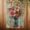 Vintage-Inspired Metal Tin Sign with Beautiful Vase Design - Perfect for Home, Gym, Cafe, or Garage Decor, Indoor/Outdoor Use, 8