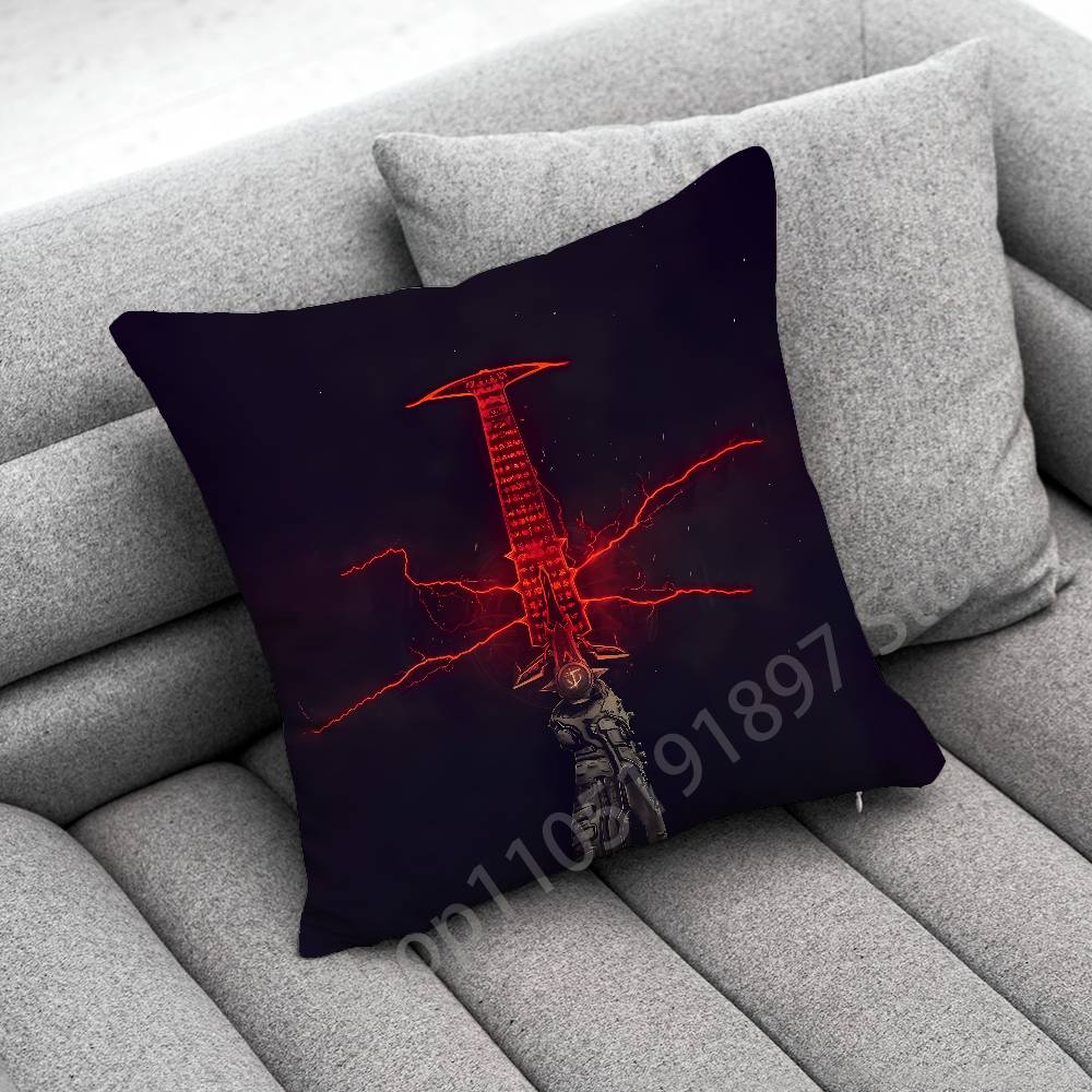 Game D-Doom Slayer Throw Pillow Case For 55x55cm 40x40cm 45x45cm 50x50cm 30x30cm Square Office Pillowship Cover
