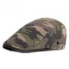 Men Women Camouflage Beret Hat Summer Thin Cotton Breathable Flat Cap Military Retro Newsboy Cap Outdoor Adjustable Duckbill Hat