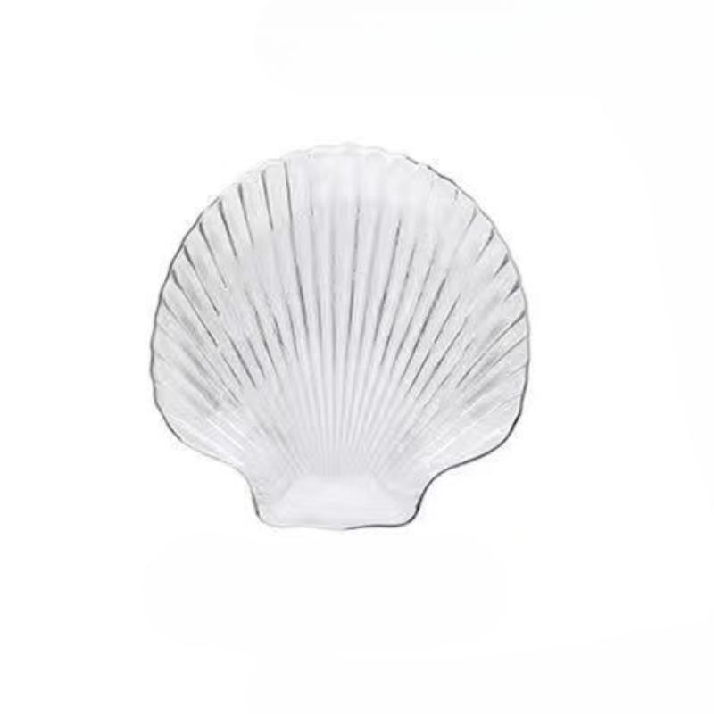 Стеклянная тарелка Океан Неправильная обеденная тарелка Десертная тарелка для салата Декорация для закусок из сухофруктов Тарелка-ракушка Морская улитка Морская звезда