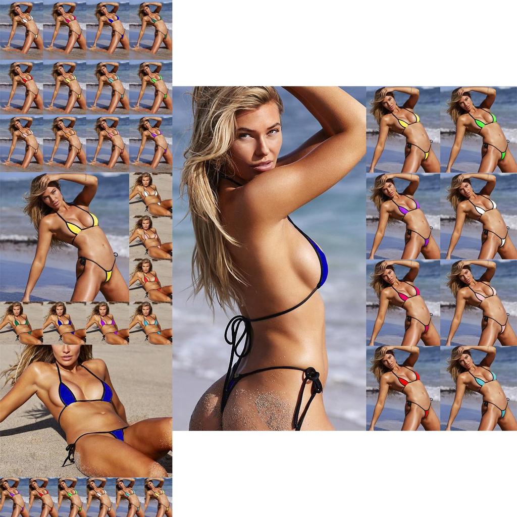 Women Bra Bikini Sets Micro Gstring Thong Lingerie Underwear Swimsuit Swimwear