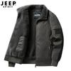 JEEP SPIRIT Men's Retro Pilot Lamb Wool Lined Cotton Jacket