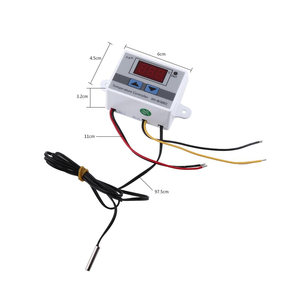 12V High Precision Digital Thermostat Control Temperature Controller Switch with Probe
