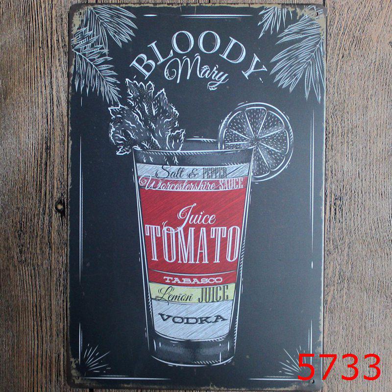 Vintage Cocktail WiFi Tin Sign for Bar, Bedroom, KTV, and Restaurant Décor
