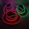 New Arrival Pearlescent Cowboy Hat Dance Costume Decorate Glowing Cowgirl Cap Glowing For Neon NightClub