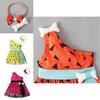 Vestito estivo per bambini The Croods per Halloween in cotone con fascia per capelli per neonati