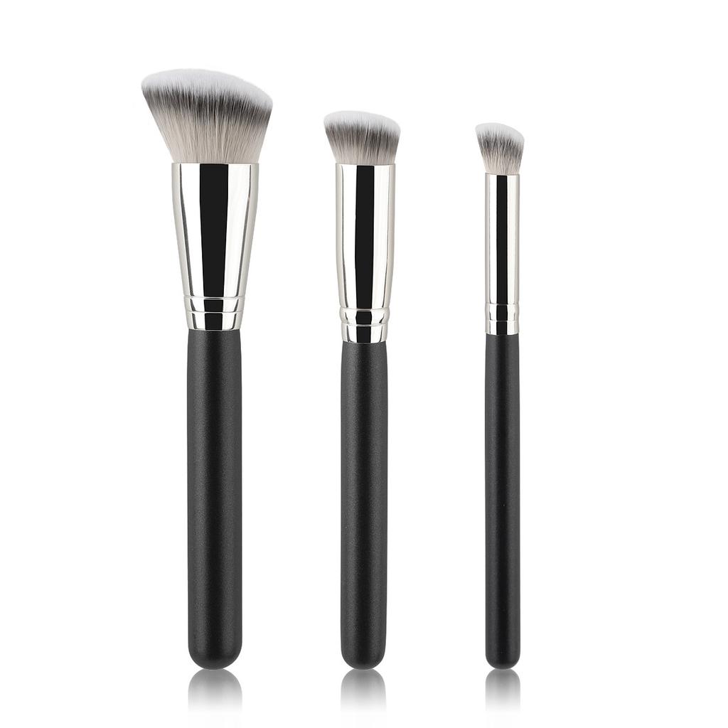 3 sets 170 oblique head foundation brush 270 concealer brush, do not eat pink soft hair makeup brush seamless concealer brush