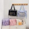 PVC Shoulder Ita Bag PU Leather Y2K Anime Display Bag Goth Transparent Handbag  School