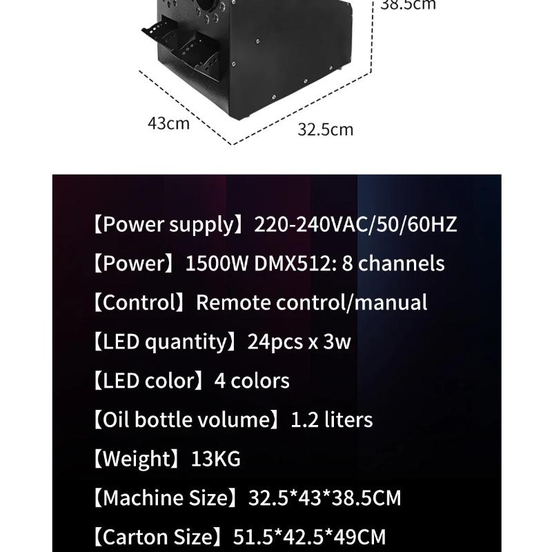 DMX512 Control LED Smoke Bubble Machine - EU 3000W 4/2 Holes for Professional Stage Wedding Effects