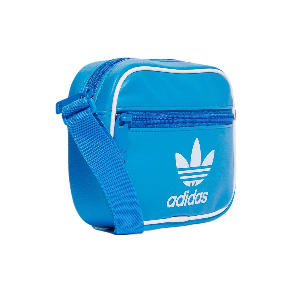 New Adidas Originals Polyurethane Shoulder Bag, Crossbody Bag Mini Unisex Blue IR5439