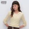 Teenie Weenie Little Bear Letter Hooded Long Sleeve T-Shirt