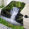 Decke Dschungel Grün Blätter Wald Decke Weich Bequem Plüschdecken Warm Sofa Bettlaken