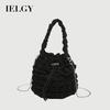 Pleated Cloud Underarm Bag Casual All-Match Solid Color One-Shoulder Bucket Bag