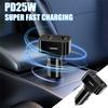 For Volvo V40 V50 S40 S80 XC60 S60 XC40 V90 XC60 S90 RDESIGN Car Charger Retractable Type C Ports USB Auto Fast Charger Adapter