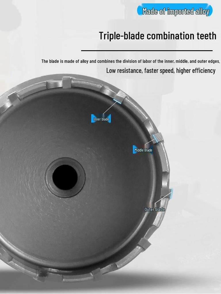 Tungsten Steel Hole Saw & Drill Bit Set for Metal, Wood, & Iron