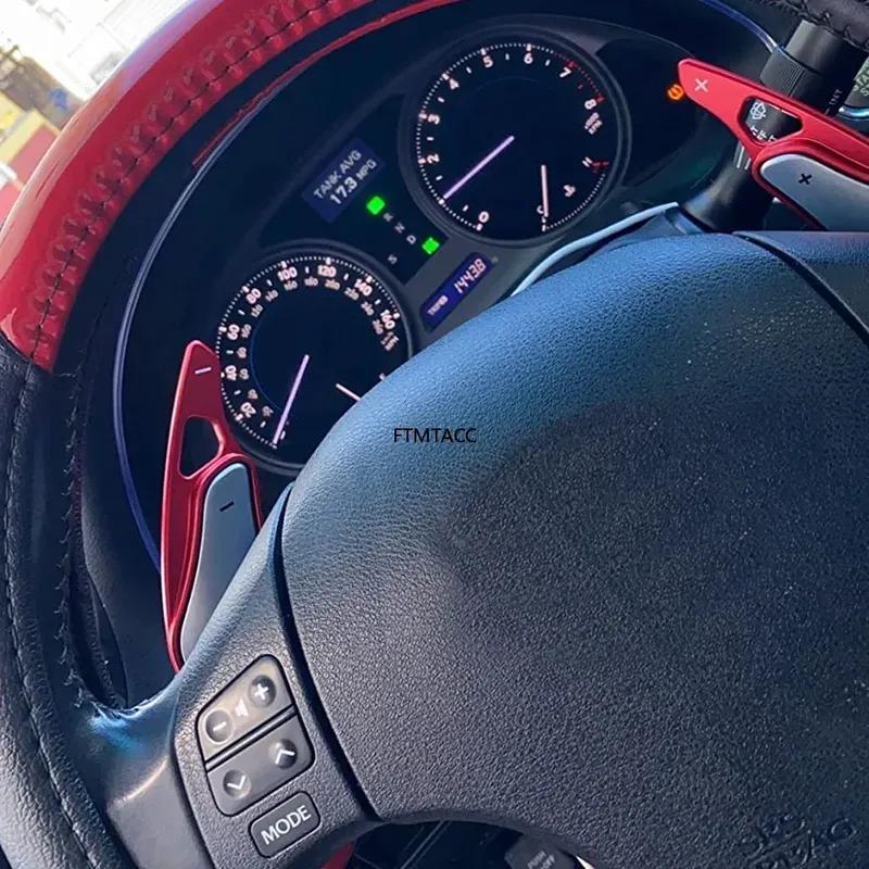 Aluminum Paddle Shifter Extension Kit for Lexus 2006-2013 2nd Gen IS250 IS350 is-F Car Shift Paddle Extended Trim Cover 2pcs