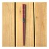 Nagao Chopsticks and Chopsticks Case Set, 23cm, Gold Double-Line Design, Vermilion, Wood, Made In Ja
