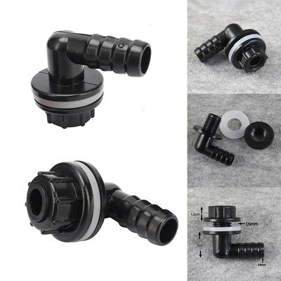 Connecteur Coude pour Tuyau 3/8" vers 14mm Buse pour Réservoir d'Eau Aquarium Raccords de Tuyau Irrigation Animaux Aquatiques Tuyau d'Eau Raccords de Vidange