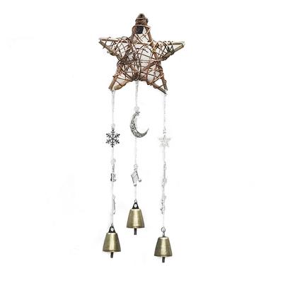 Witch Bells Protection Door Hangers Witch Wind Chimes Hanging Witch Bells Handmade Rattan Wind Chimes Decor