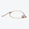 Rush Off Double Circle Pendant Gold Bracelet / Surgical Steel Double Circle Pendant Gold Bracelet