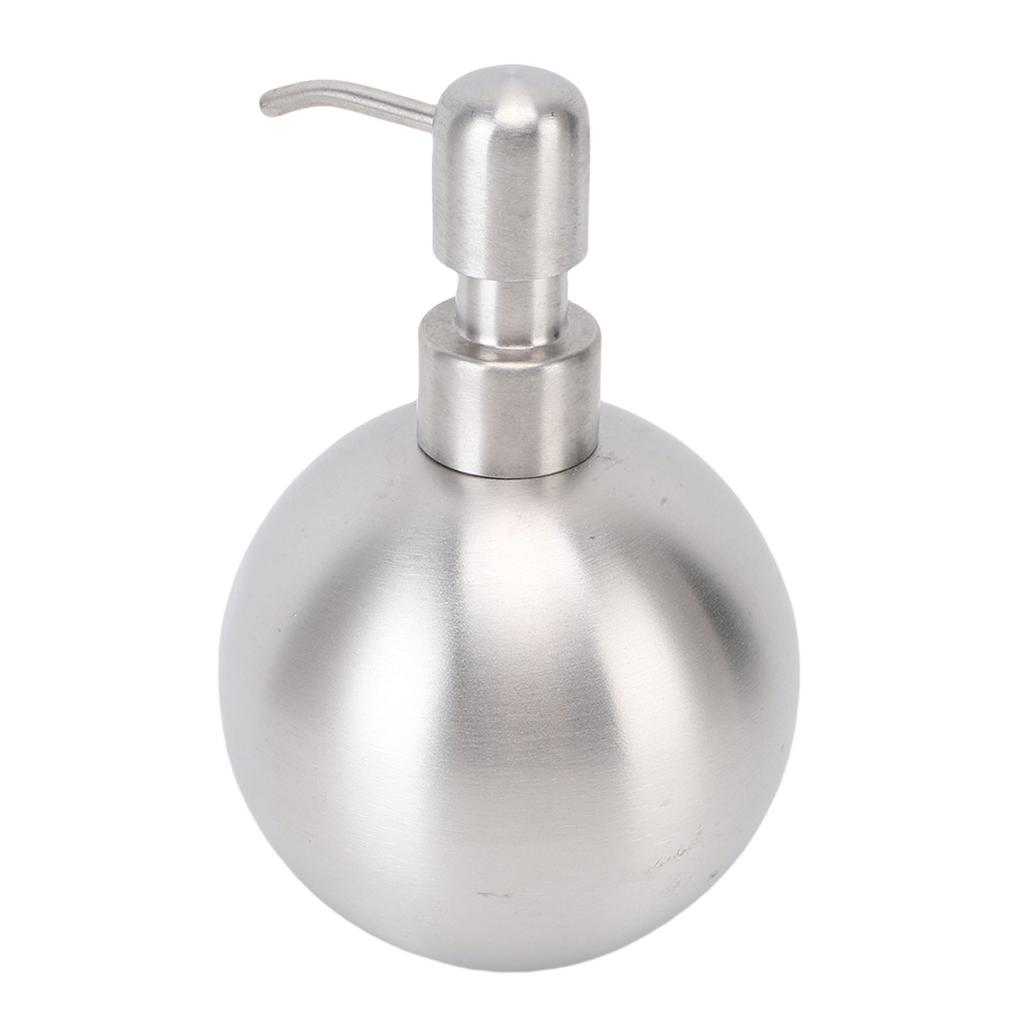 500ml Kugelförmiger Seifenspender Nachfüllbare Edelstahl-Lotionsflasche für Badezimmer-Toilettenartikel