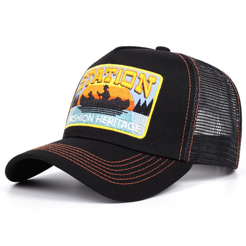 New Station Small Boat Truck Hat Street Dance Hiphop Hat Outdoor Cycling Sunshade Baseball Hat Mesh Hat Unisex
