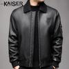 Kaiser Men's Goatskin Leather Lapel Jacket KS83505