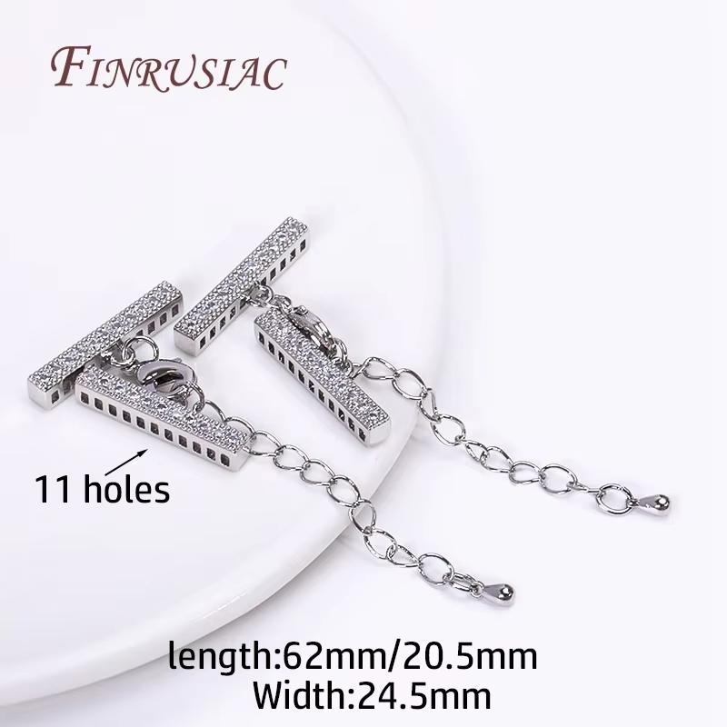 2 Sizes 18K Gold Plated Lobster Clasp with Extension Chain Connector For Jewelry Making,DIY Multi-row Pearl Necklace Accessories