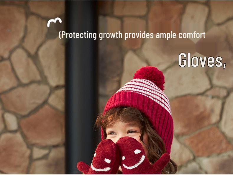 Nidoran Knitted Baby Mittens: Warm Winter Gloves for Boys & Girls