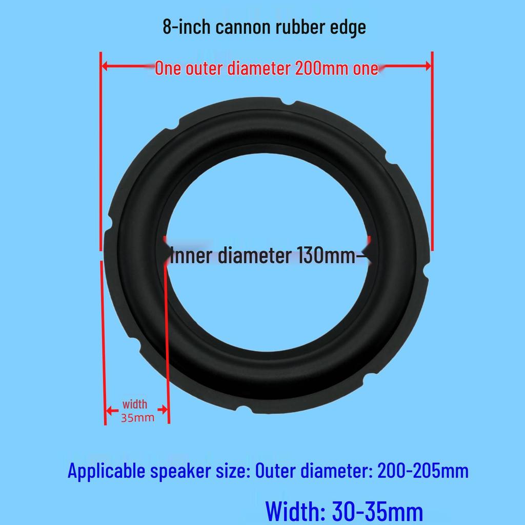 Rubber Edge Rings for Speakers: 6.5, 8, 10, 12 Inch