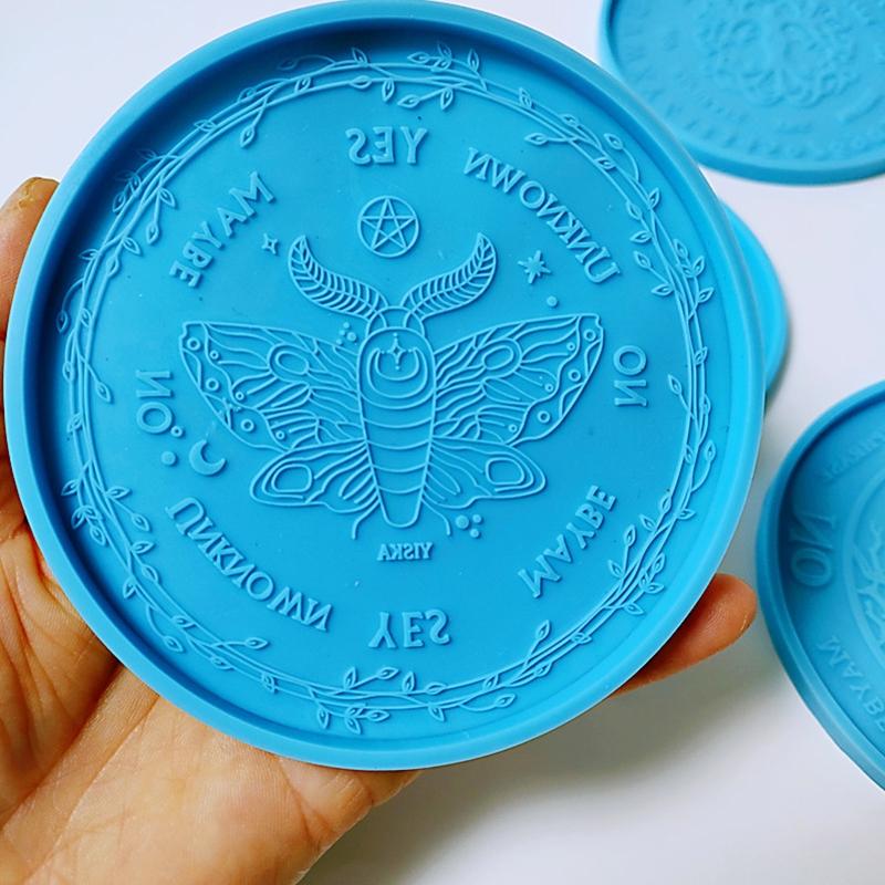 Big DIY Round Coaster Silicone Mold for Resin Concrete Diameter 4.13inch