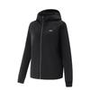 LiNing Solid Color Zipper Hoodie Casual Fitness Wear Women Tops Black AFDVC10-1