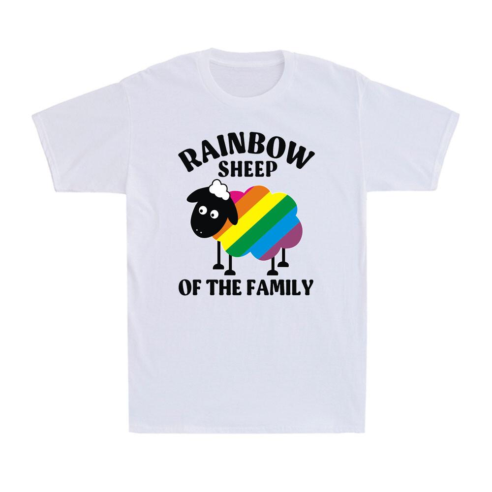 Regenbogen-Schaf der Familie Lustiger Gay Pride Lesben LGBTQ Spruch Neuheit T-Shirt