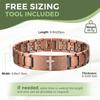 Bracciale in Rame Puro per Uomo, Bracciale Magnetico in Rame a Forma di Croce con Magneti ad Altissima Potenza, Gioiello Regolabile Scatola Regalo di Natale