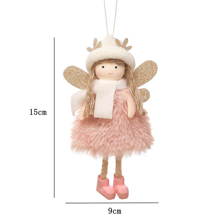 New Cross-Border Christmas Antler Girl Tree Top Hat Ornament