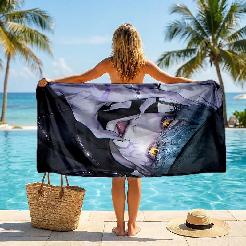 Serviette de plage Kpop Hunter Fashion: Idéal pour les aventures estivales Doux, absorbant et à séchage rapide, convient pour la natation et le bain